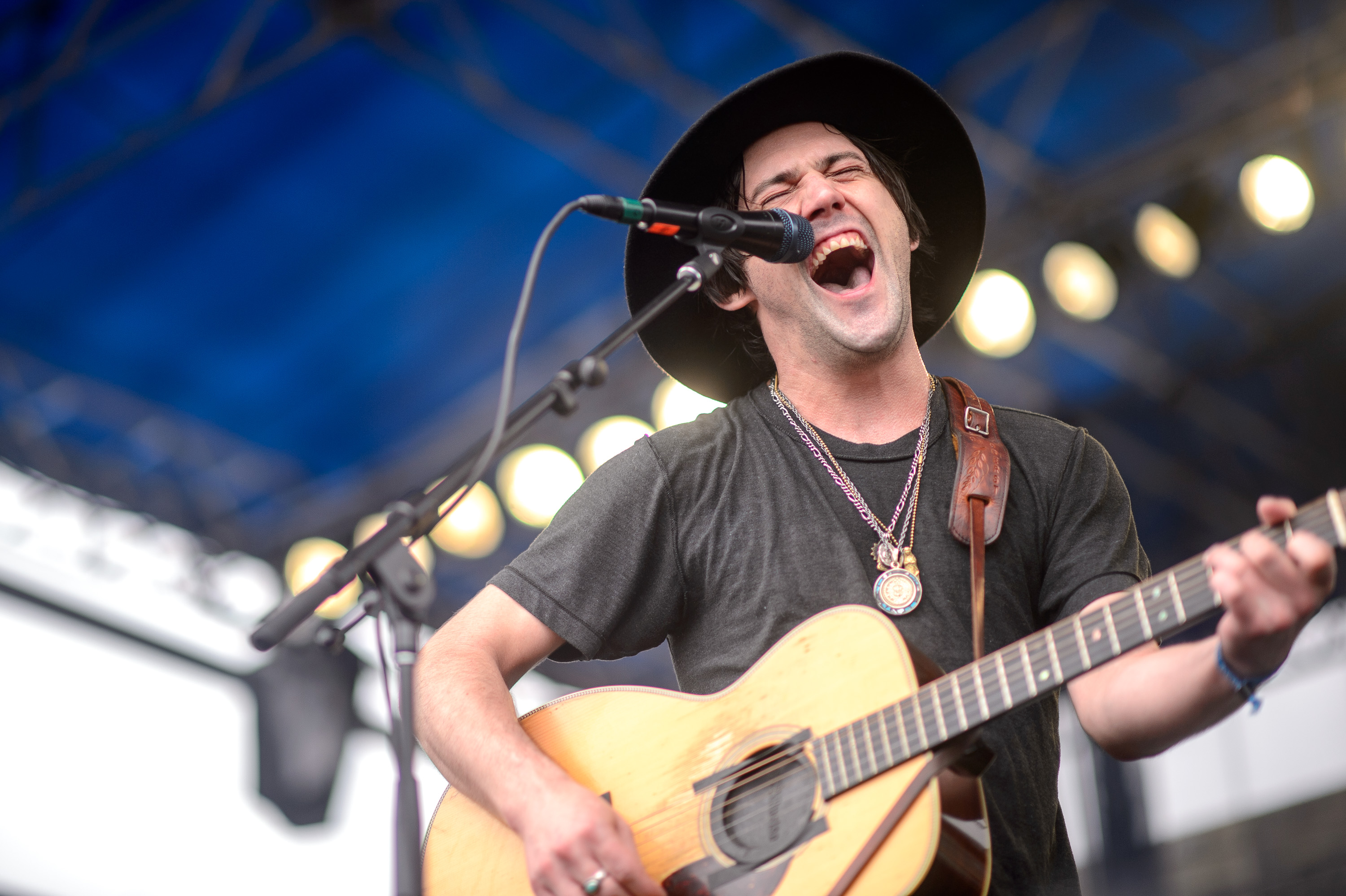 Conor Oberst performs at the 2014 Newport Folk Festival-4